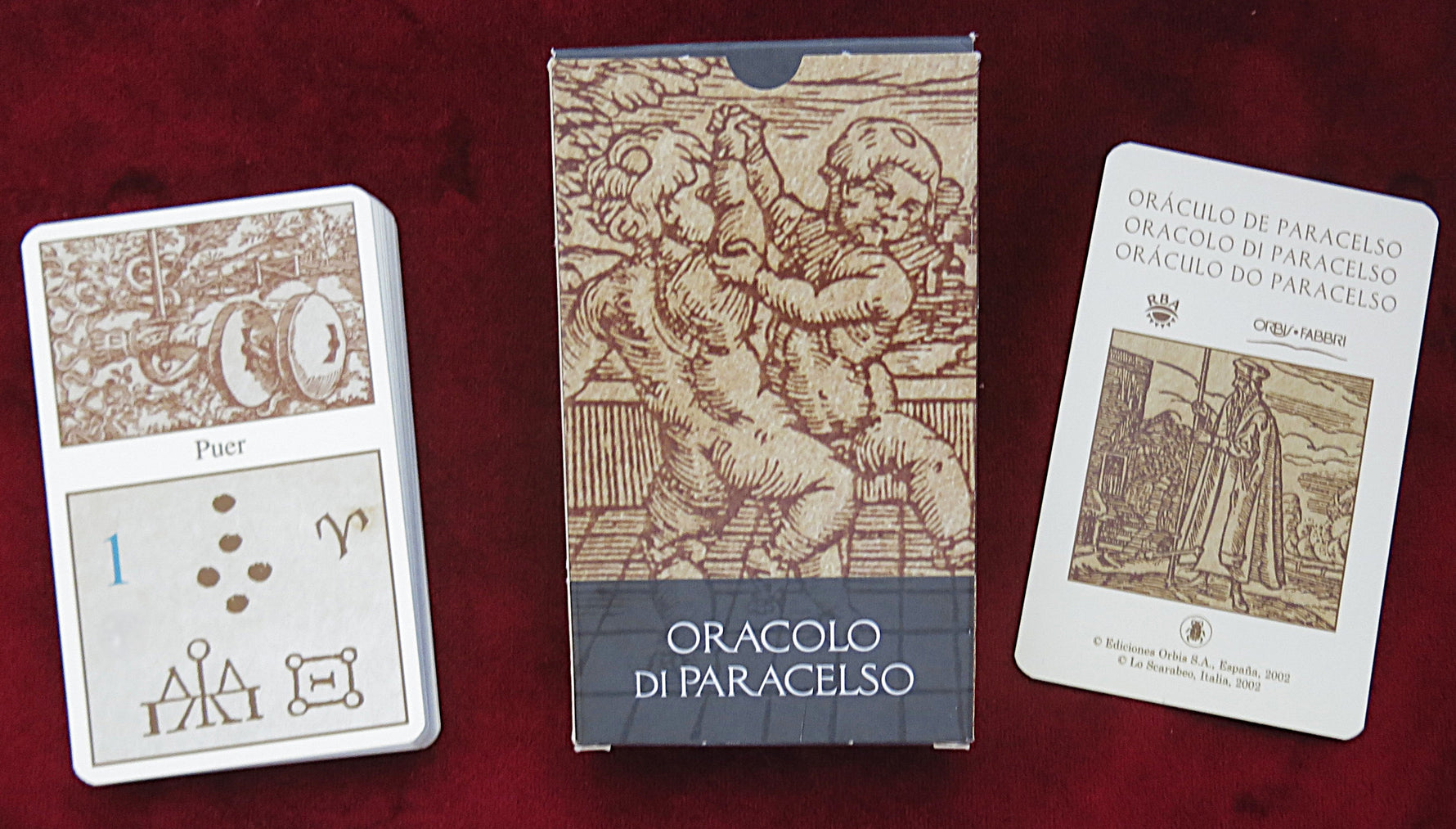 Oracle of Paracelsus 2002 + guide – Rare Christian Geomantic Deck - The Alchemical Prophecies of Paracelsus