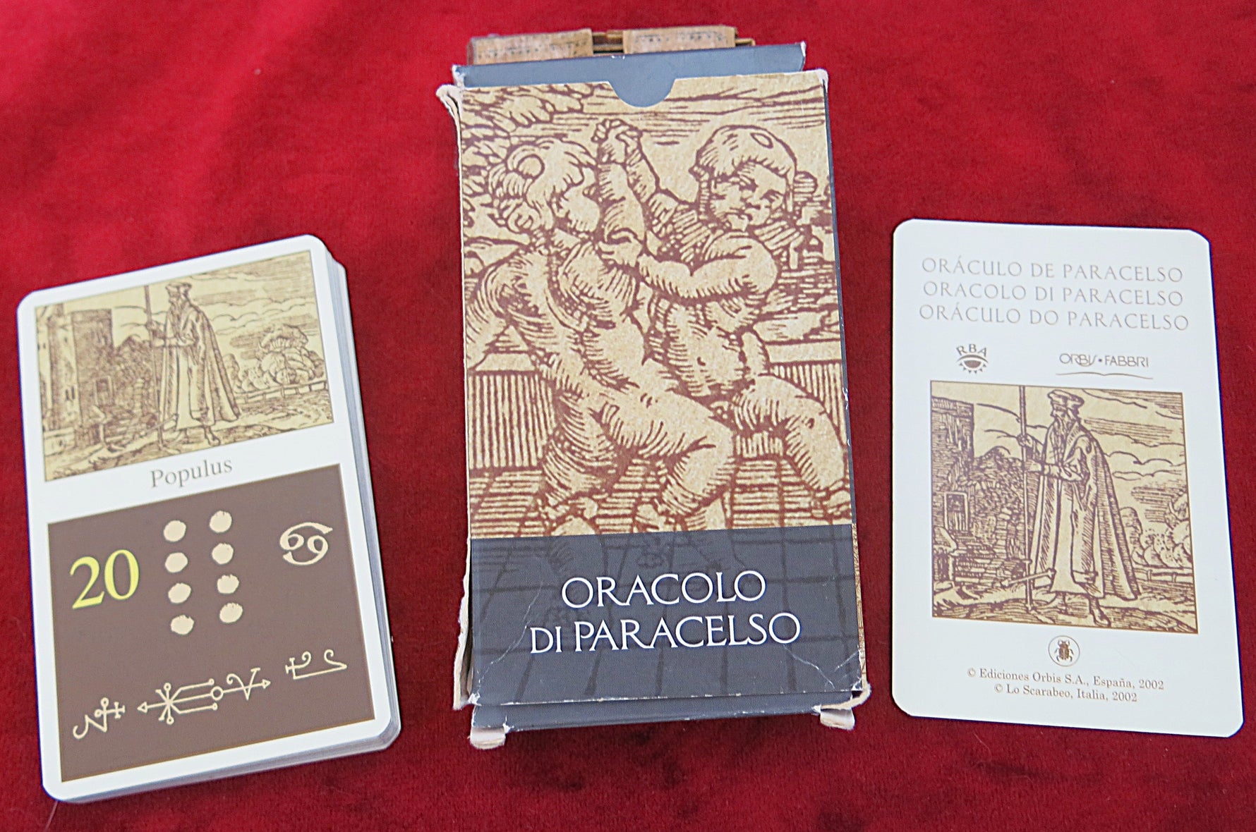 Oracle de Paracelse 2002 + guide ENG-FR – Rare jeu de cartes géomantiques chrétiennes – Prophéties alchimiques de Paracelse