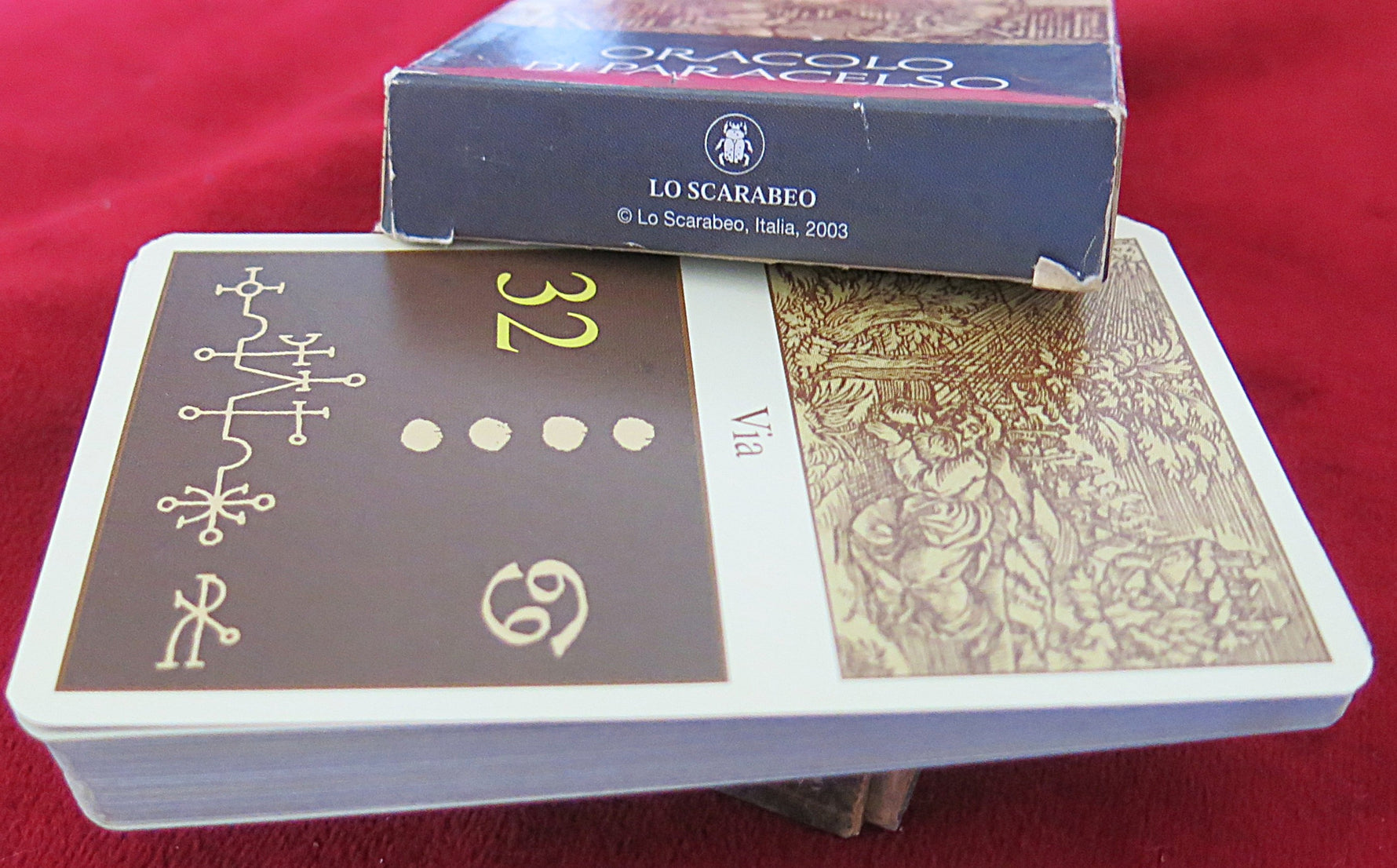 Oracle of Paracelsus 2002 + guide ENG-FR – Rare Christian Geomantic Deck - Alchemical Prophecies of Paracelsus