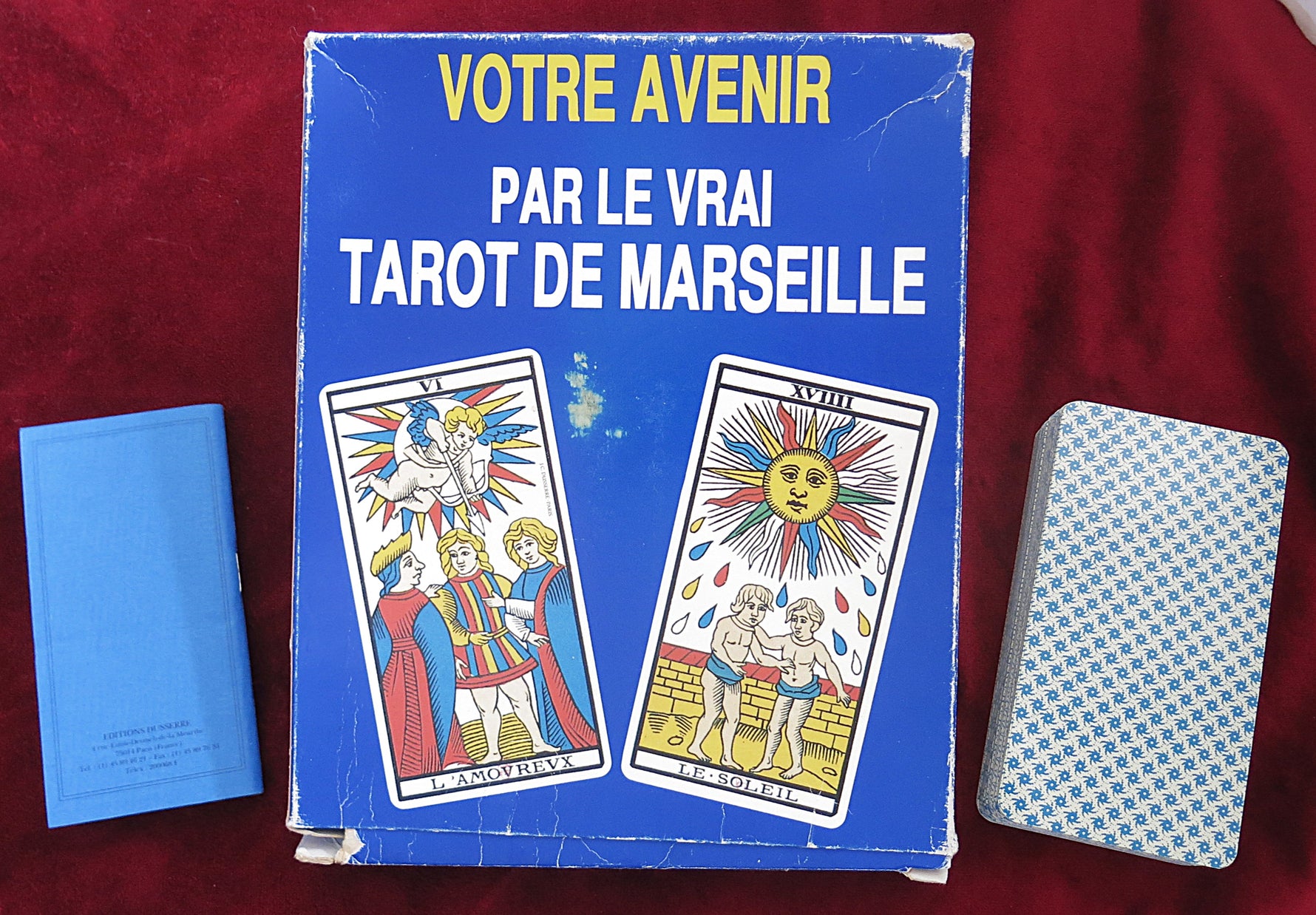 Tarot de Marseille – Paul Marteau – Édition Dusserre 1990 – Blue Box “Votre Avenir” – Rare Vintage Deck