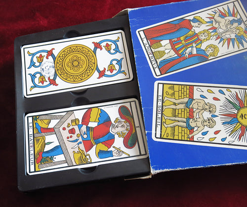 Tarot de Marseille – Paul Marteau – Édition Dusserre 1990 – Coffret Bleu « Votre Avenir » – Rare Deck Vintage