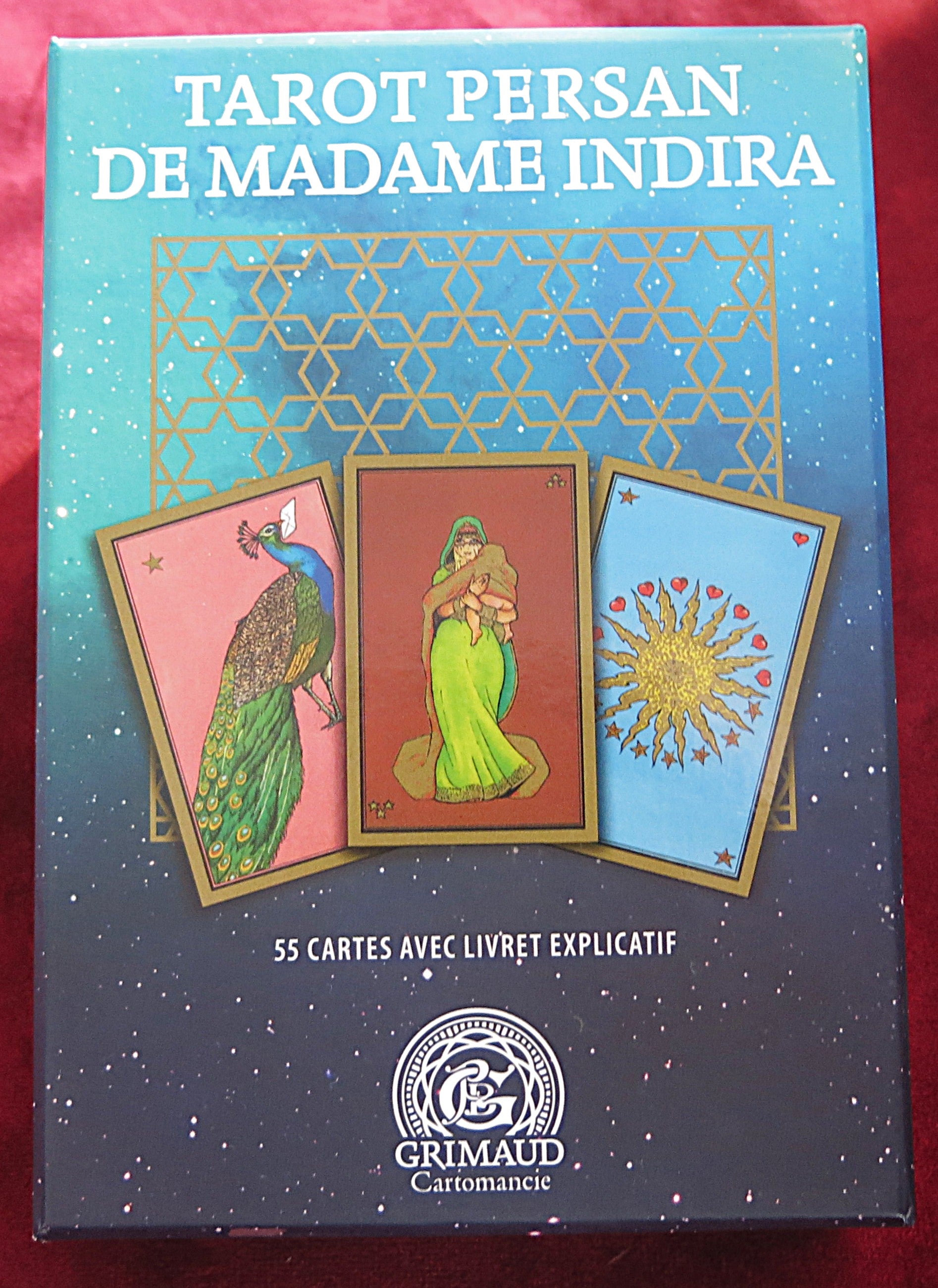 Madame Indira Persian Tarot box – 55 Oriental Cards, Grimaud Cartomancy Oracle