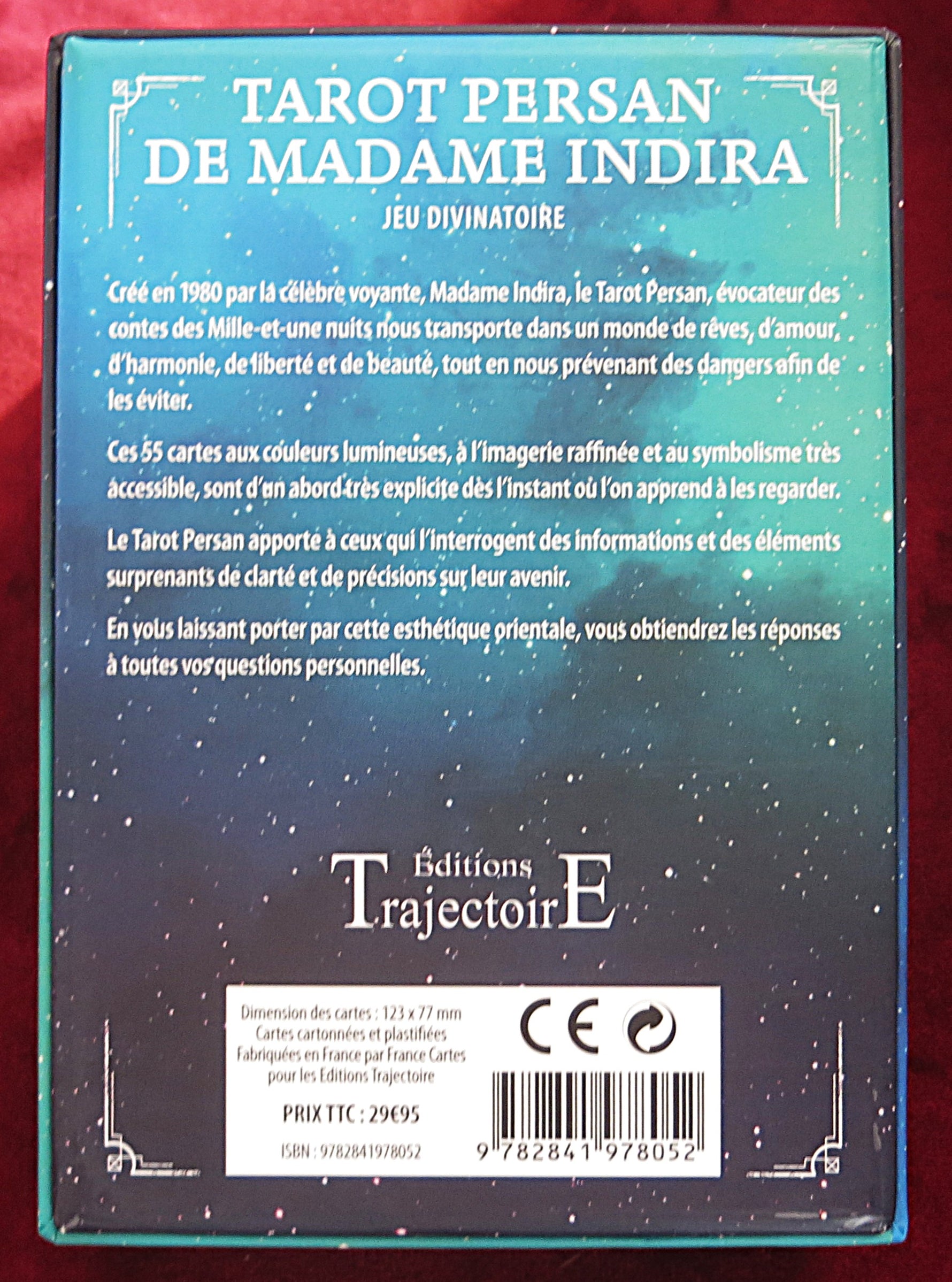 Coffret Madame Indira Tarot Persan – 55 Cartes Orientales, Oracle de Cartomancie Grimaud 