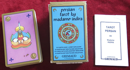Tarot persan 1981 par Madame Indira - Cartes persanes - Jeu vintage gitan rare