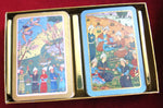 Persian Garden & Fournier Playing Cards – 2 Vintage Bridge Deck Sets – Carta Mundi & Fournier