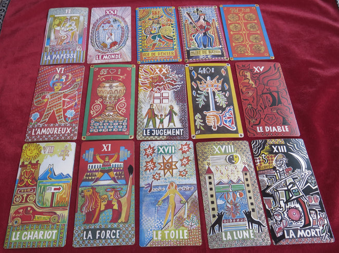 Piatnik Tarot, Piatnik Wien, Tarot Pointner, Rudolph Pointner, 1974 tarot deck, rare Austrian tarot, vintage tarot cards, Piatnik Nr 2825, abstract tarot, collector tarot, 70s tarot, French-suited tarot, geometric tarot, divination cards, rare tarot deck, antique arcana