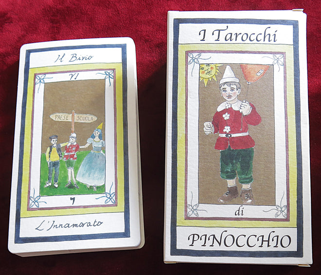 Les Tarots de Pinocchio – Tarot italien artisanal très rare (début des années 2000) – Tirage auto-édité limité