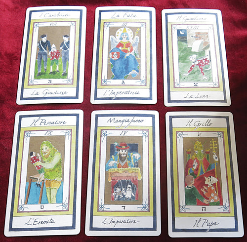 Les Tarots de Pinocchio – Tarot italien artisanal très rare (début des années 2000) – Tirage auto-édité limité