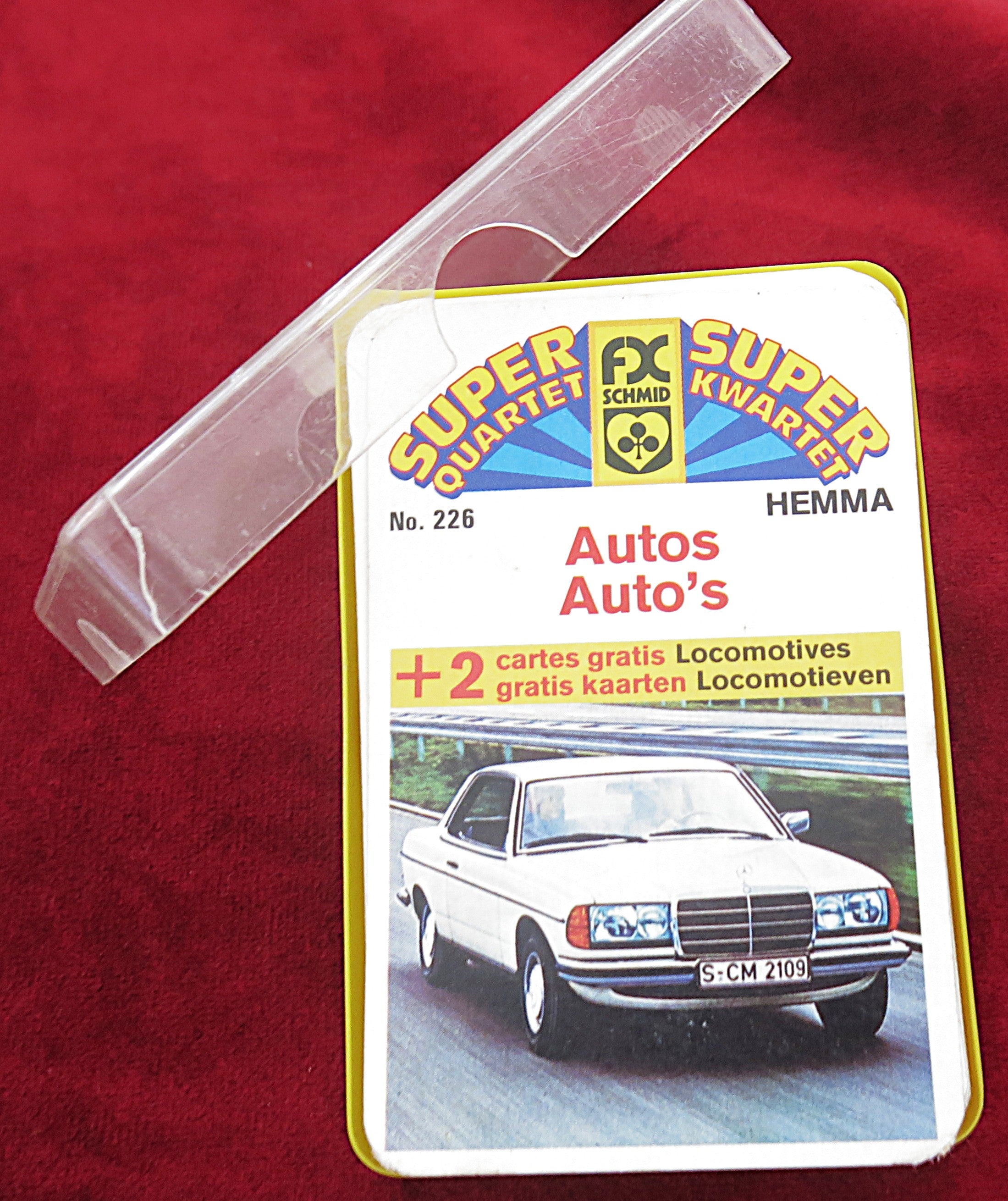 1970s cars collectible playing cards - Super Quartet – Autos / Auto’s card game