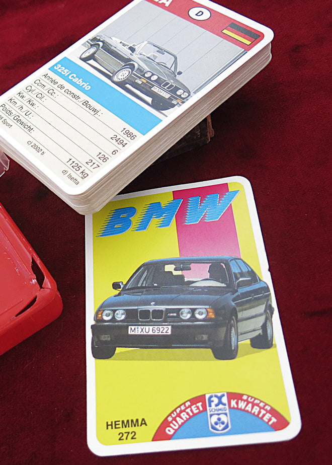Jeu de cartes BMW Super Quartet vintage – FX Schmid / Hemma 272