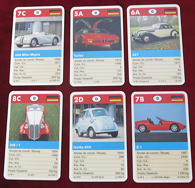 Jeu de cartes BMW Super Quartet vintage – FX Schmid / Hemma 272
