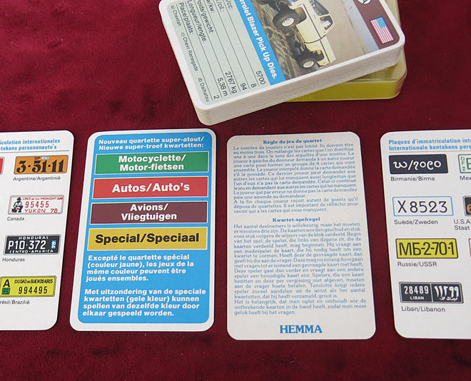 « Cross-Country Off-Road Quartet – FX Schmid années 1980 – Jeu de cartes de course vintage rare »