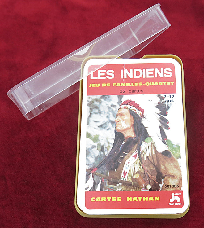 Les Indiens – Jeu de Familles (Nathan, 1977) – Jeu de cartes vintage