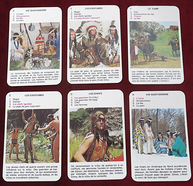 Les Indiens – Jeu de Familles (Nathan, 1977) – Jeu de cartes vintage
