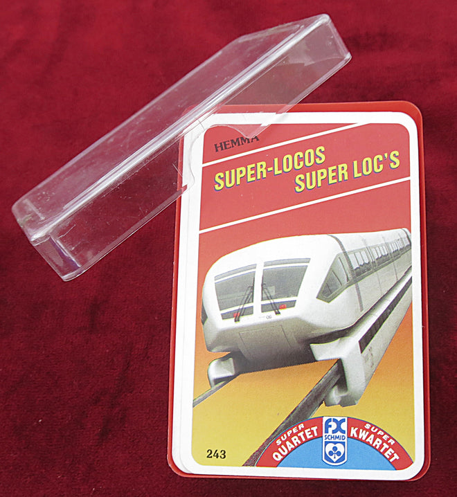 Super Locos FX Schmid 1988 – 32 locomotives historiques – Jeu de cartes Vintage Train Quartet