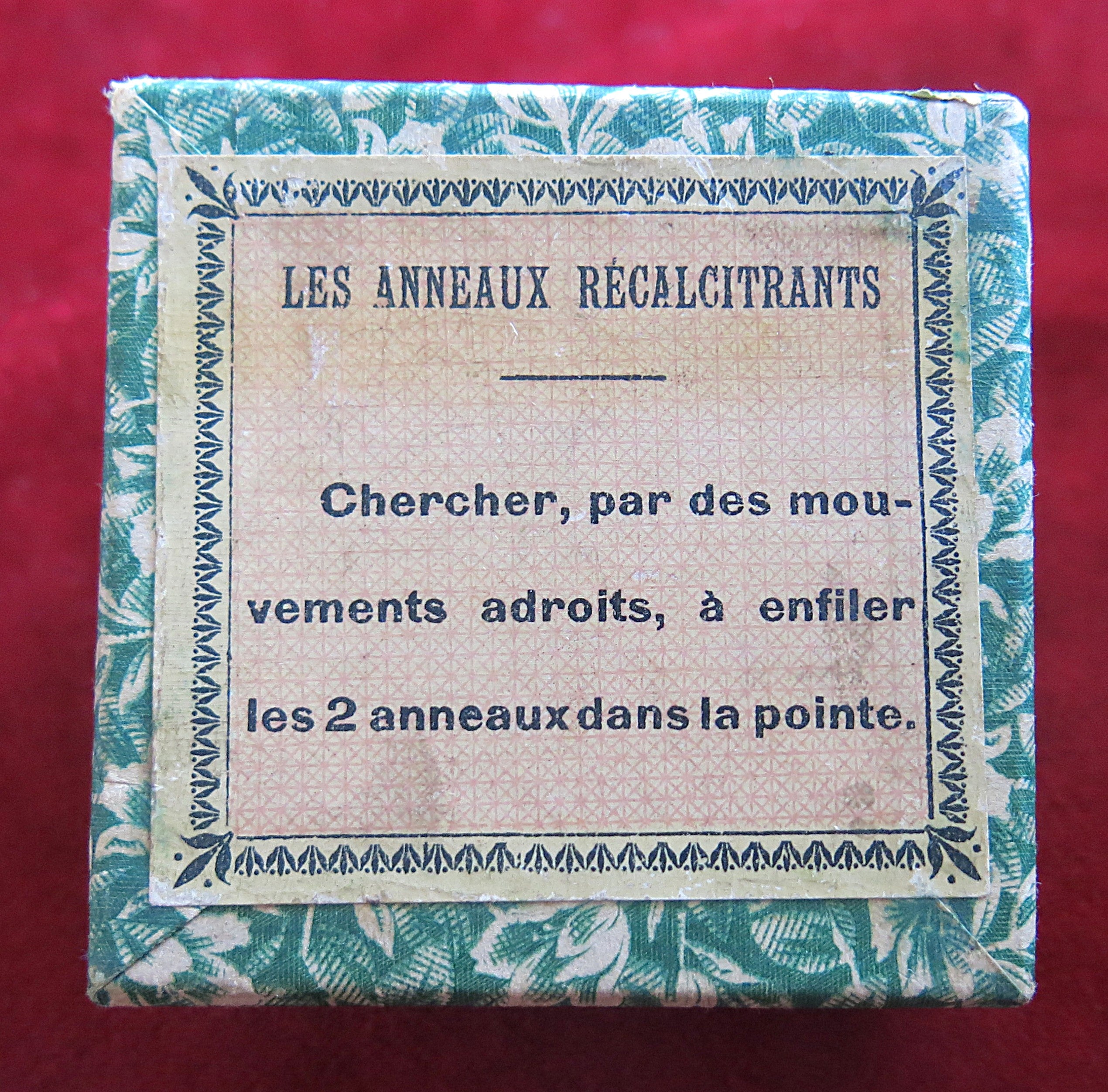 Les Anneaux Récalcitrants 1850 – Casse-tête français ancien | Casse-tête | Boîte d'origine