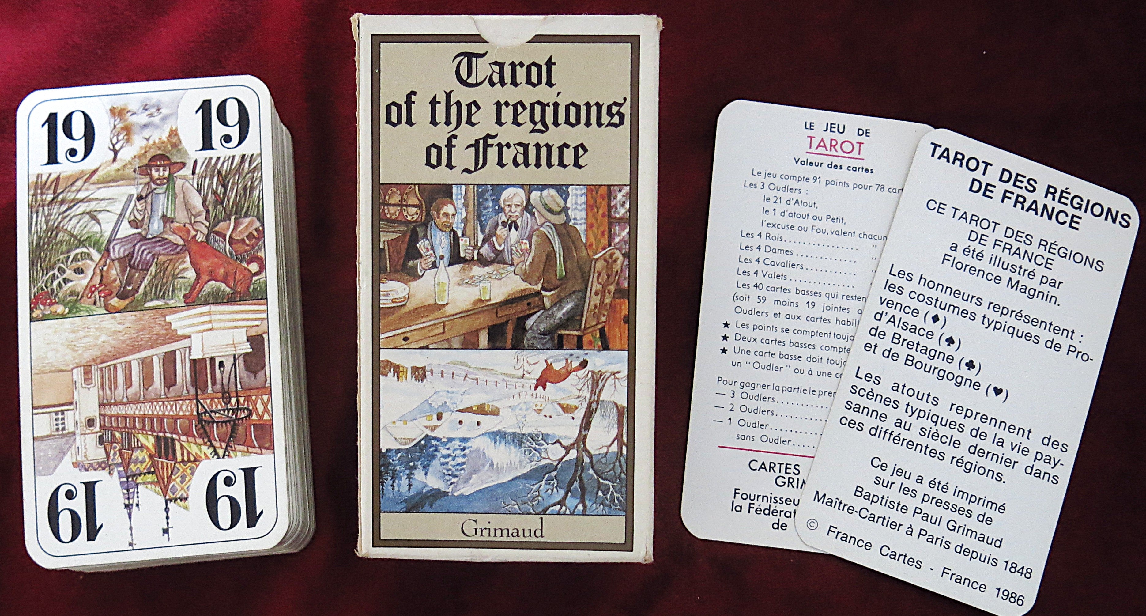 Tarot des Régions de France 1986 – Florence Magnin – Vintage French Regional Tarot Deck