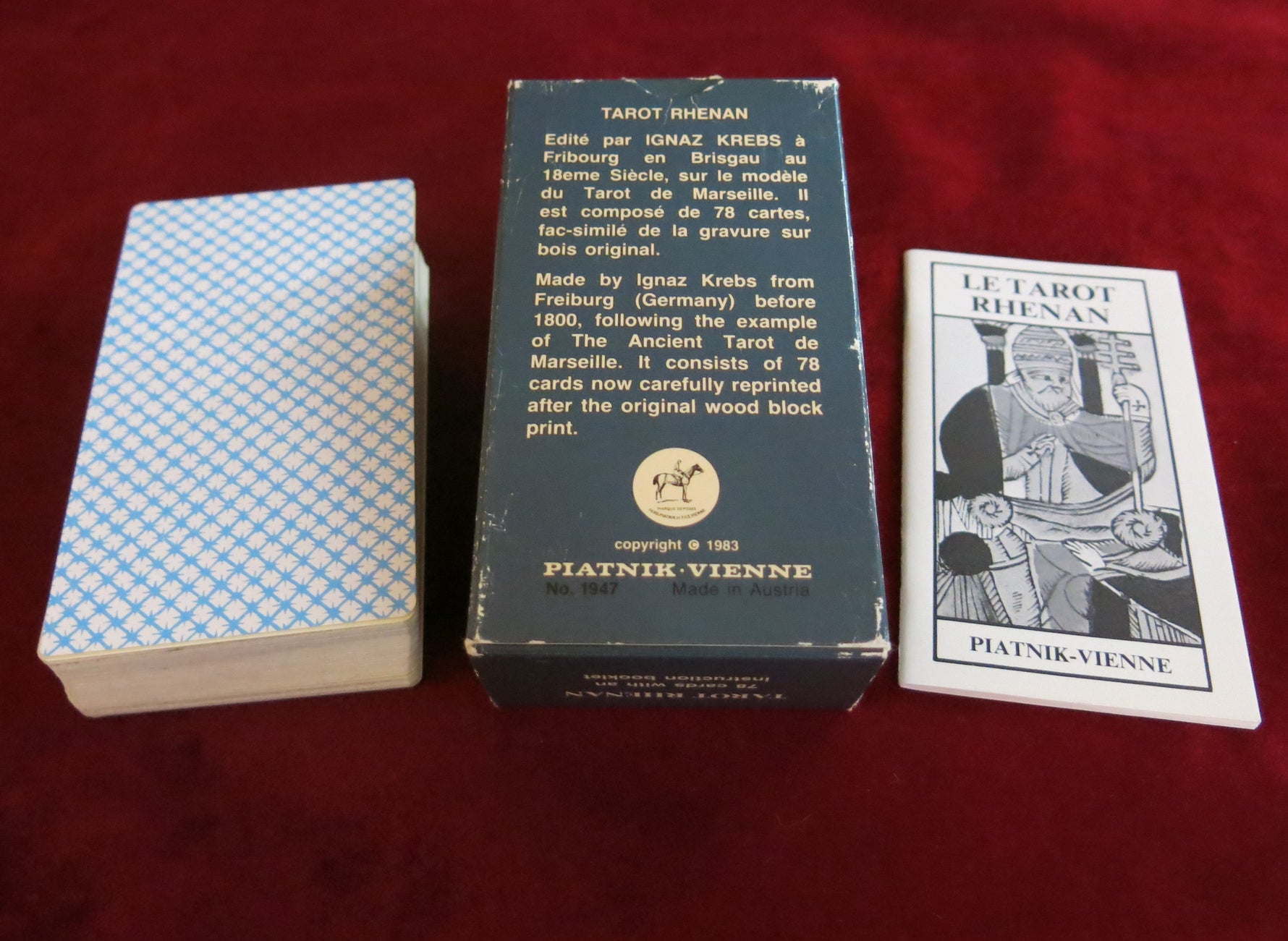 Tarot Rhenan 1984 – Piatnik Vienna - 18th-Century Krebs Reproduction