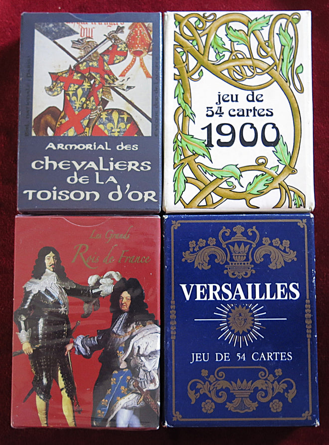 Collection Royal &amp; Art Nouveau (années 1980) - 4 jeux de cartes neufs
