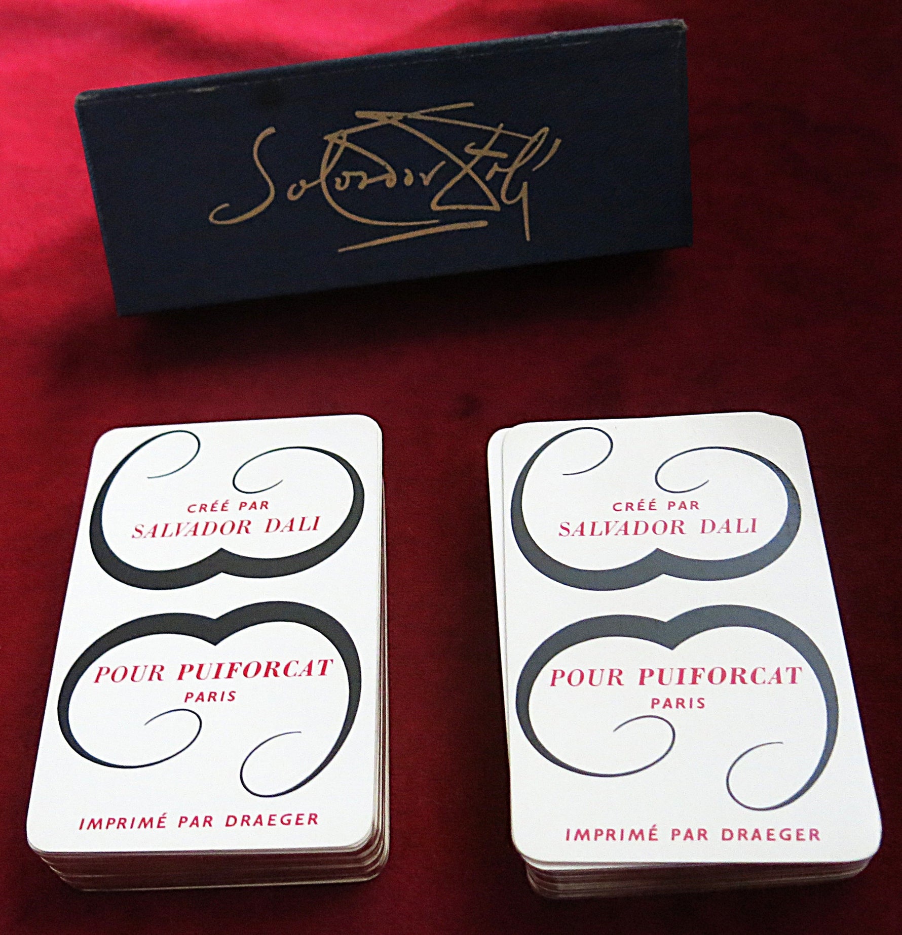 Cartes à jouer rares de Salvador Dalí 1967 pour Puiforcat Paris – Édition originale surréaliste