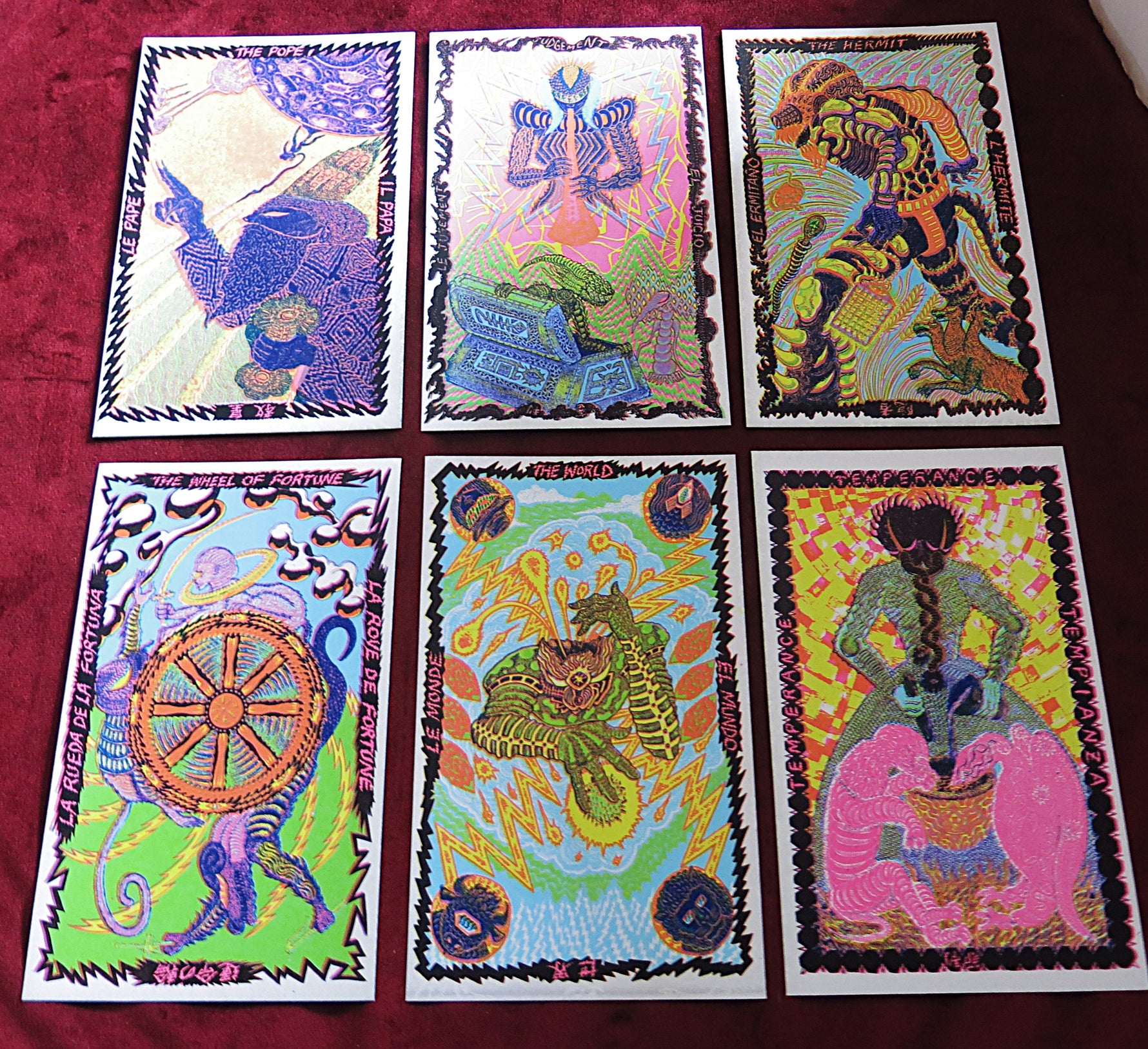 Le Tarot Schizoïde | Limité à 400 exemplaires | Jeu d'artiste sérigraphié japonais | Tarot avant-garde rare
