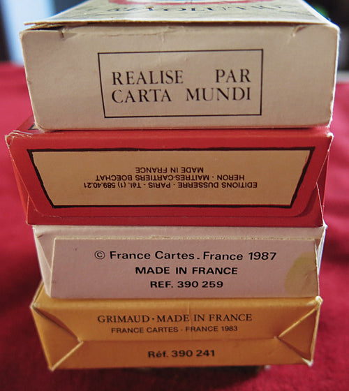 Collection de 4 jeux de cartes NEUFS Revolution & History Series (années 1980)