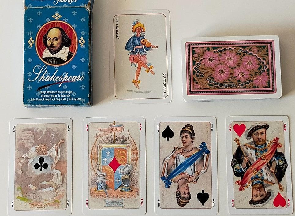 Vintage Shakespeare Playing Cards (Sealed Deck) – ca. 1970s–1980s Heraclio Fournier