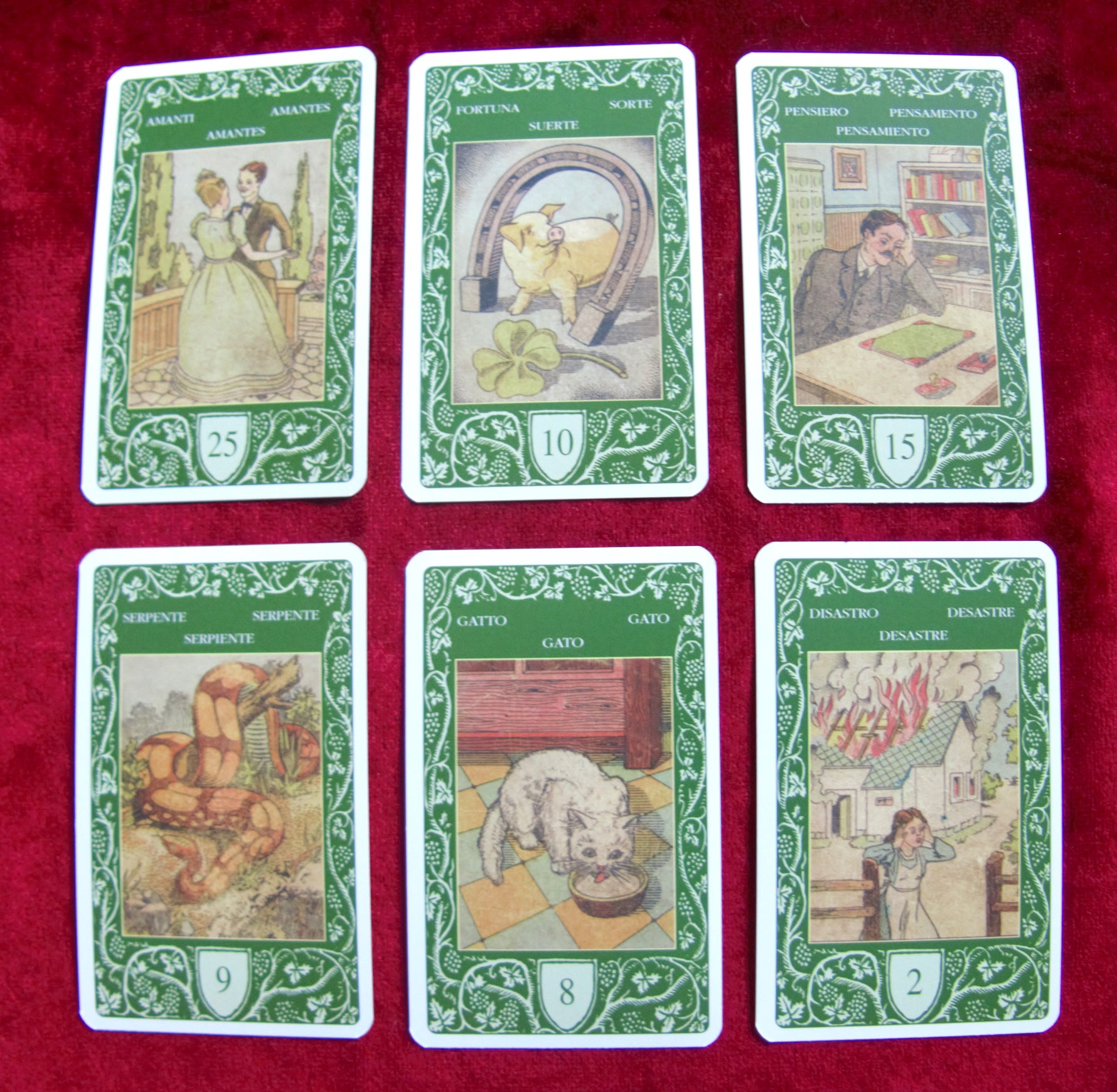 La Sibylle du Magicien de Prague – Jeu de divination vintage de style Lenormand