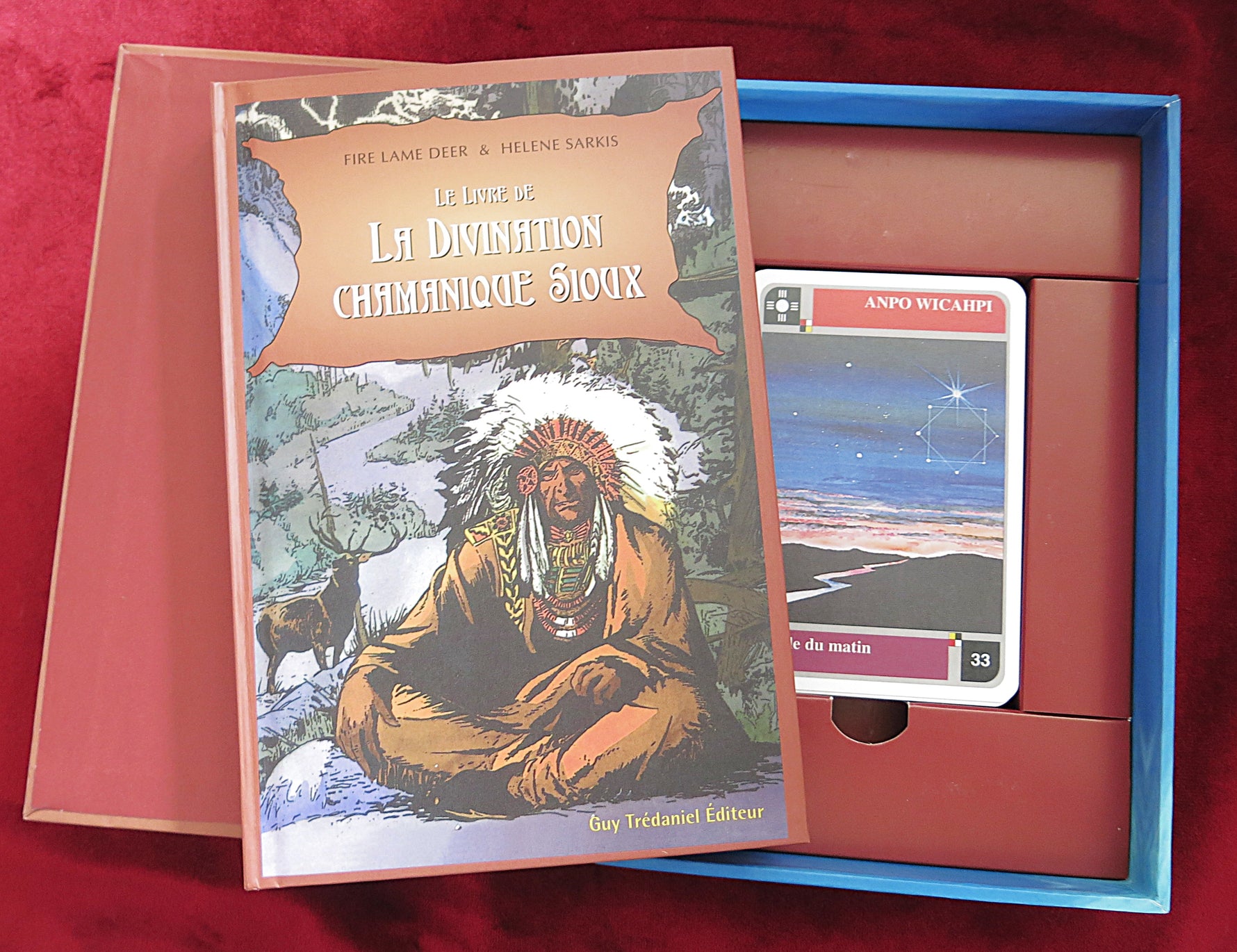 Divination chamanique Sioux – Cerf boiteux de feu & Hélène Sarkis – Édition rare épuisée
