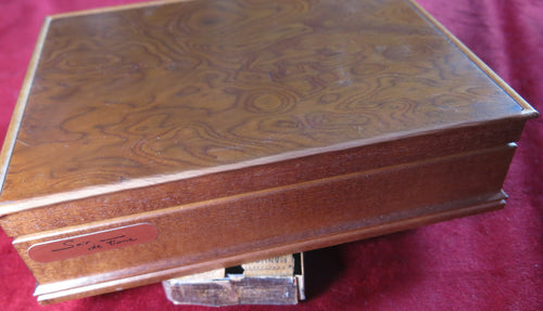Antique French wood playing box - Vintage Cards & Tarot