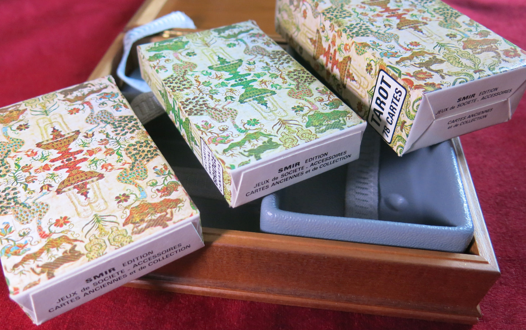 Antique French wood playing box - Wooden Box Set – ca. 1975–1985