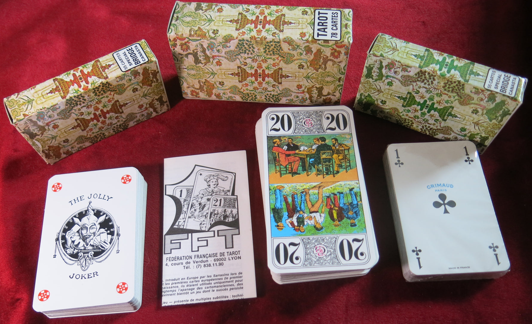 Antique French wood playing box - Wooden Box Set – ca. 1975–1985