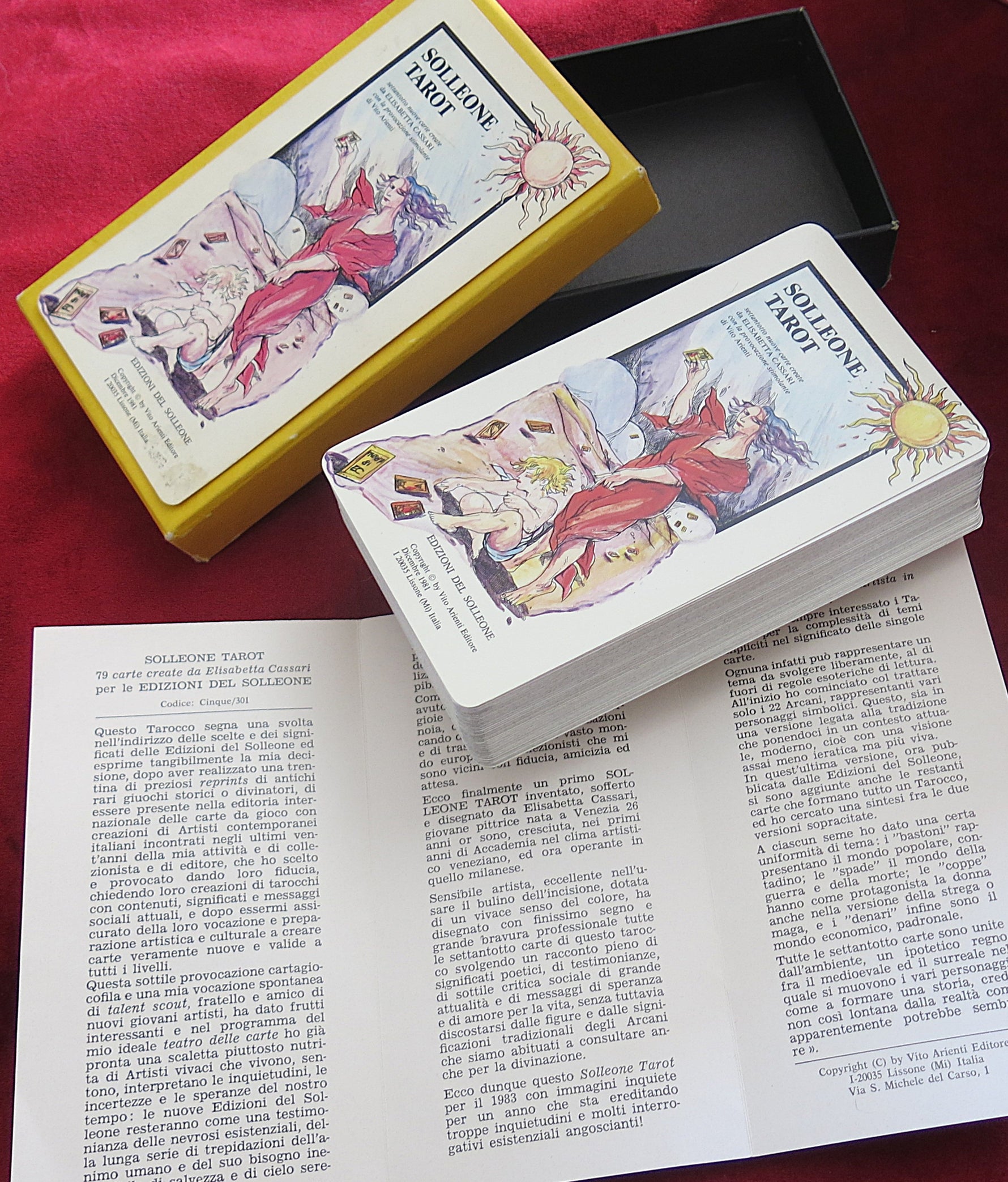 Solleone Tarot – Elisabetta Cassari – 1983 – Edizioni del Solleone – Rare Italian Art Tarot