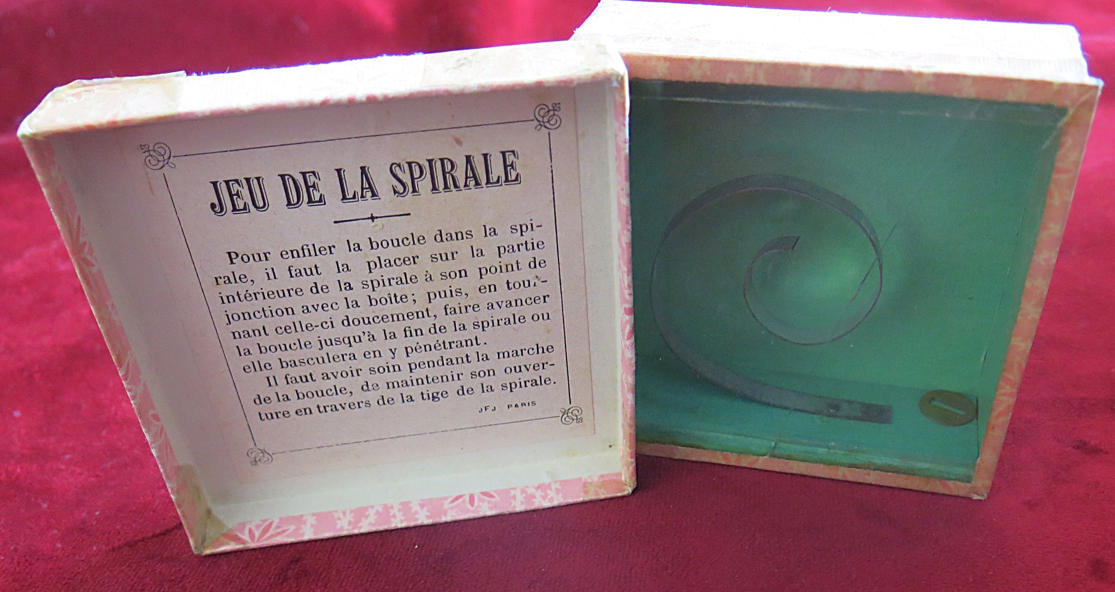 Jeu en spirale de 1900 – Jeu d'adresse français ancien | Puzzle en spirale