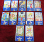 Insert de Tarot du Magazine Stop des années 1990 - Tarocchi 22 Arcani Maggiori - Mini jeu de Tarot italien complet