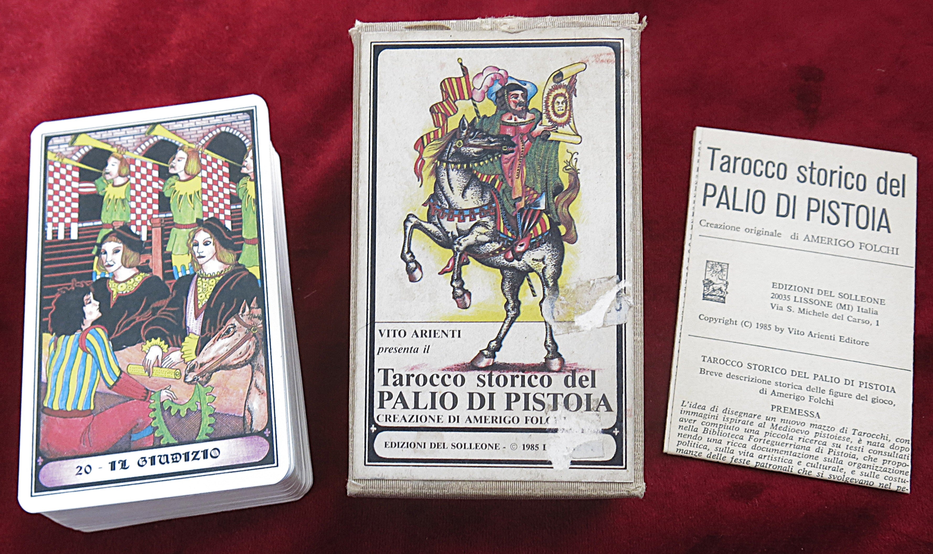 トランプ Tarocco storico del PALIO DI PISTOIA TAROCCO STORICO DEL PALIO DI PISTOIA - LIMITED ED Tarot