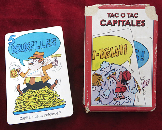 Tac O Tac – Capitales (Ducale, 1987) – Jeu de cartes français vintage rare