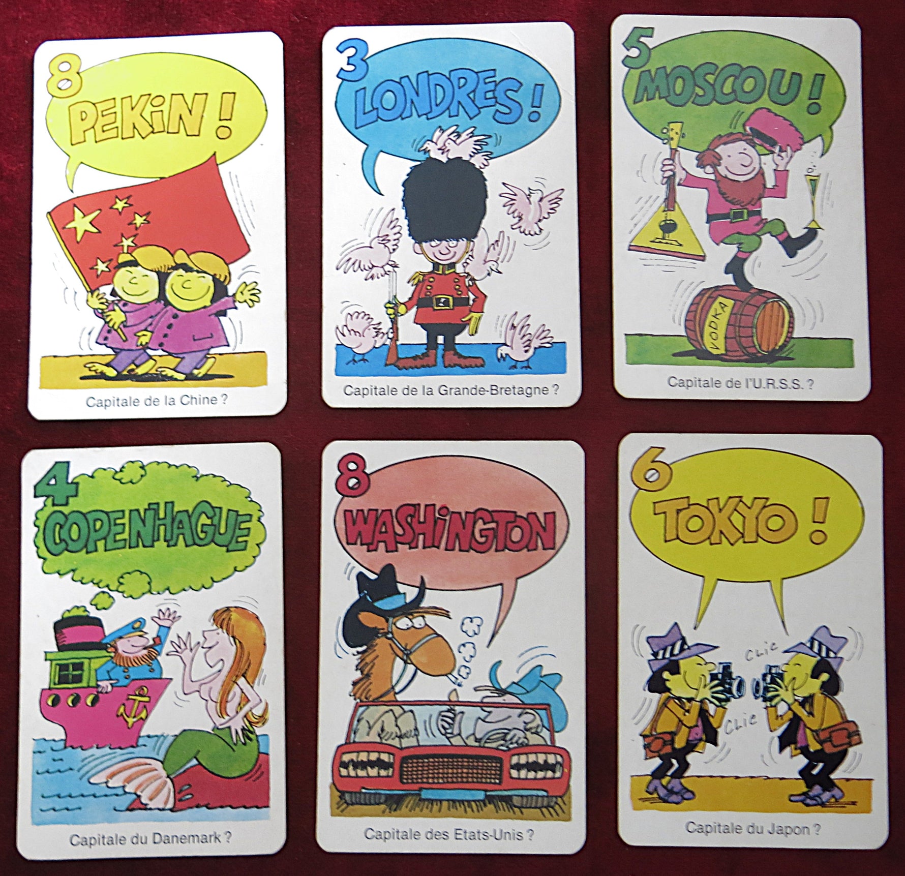 Tac O Tac – Capitales (Ducale, 1987) – Rare Vintage French Card Game