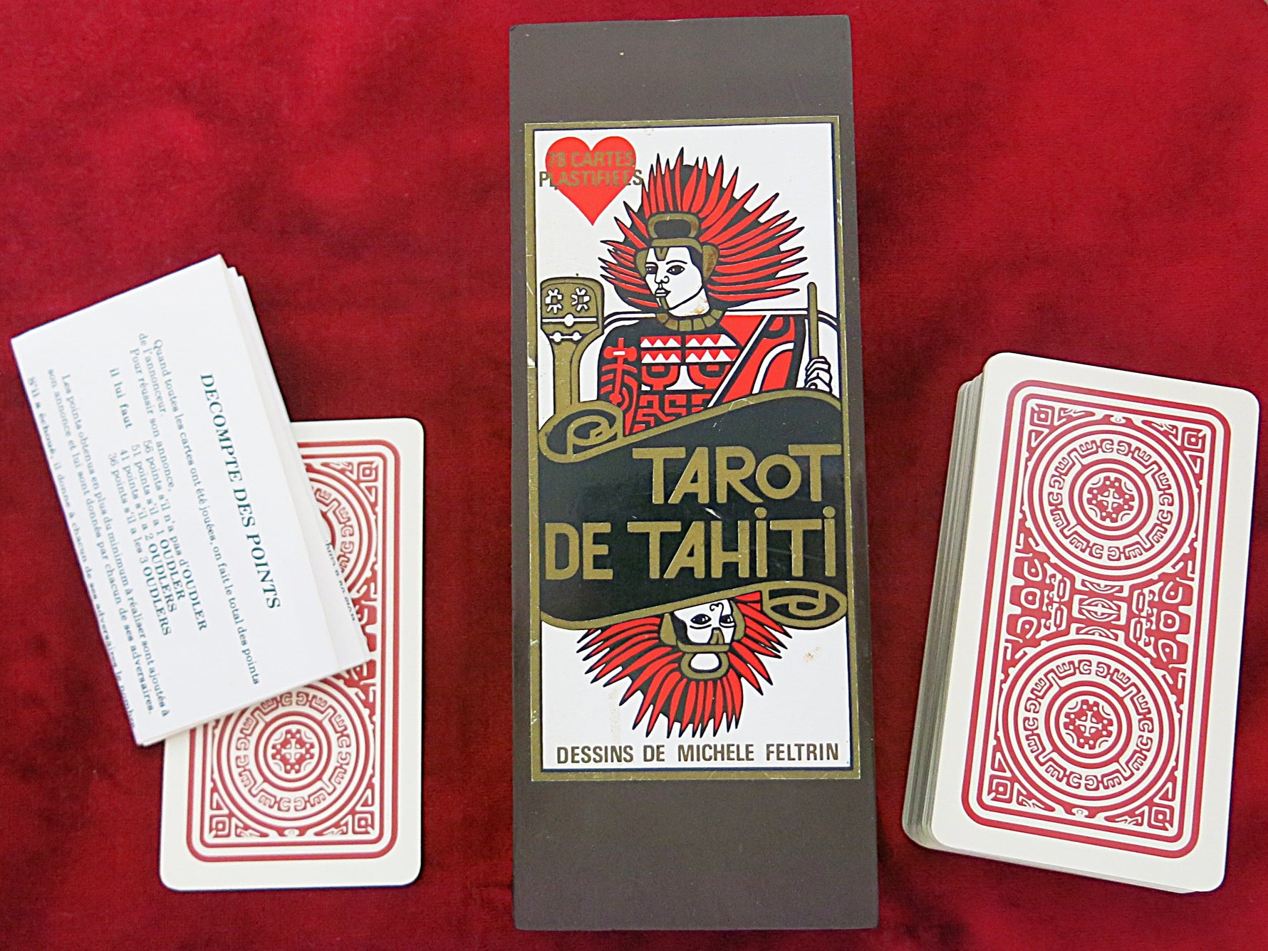 Tarot de Tahiti par Michèle Feltrin – Rare jeu de tarot polynésien français – Complet