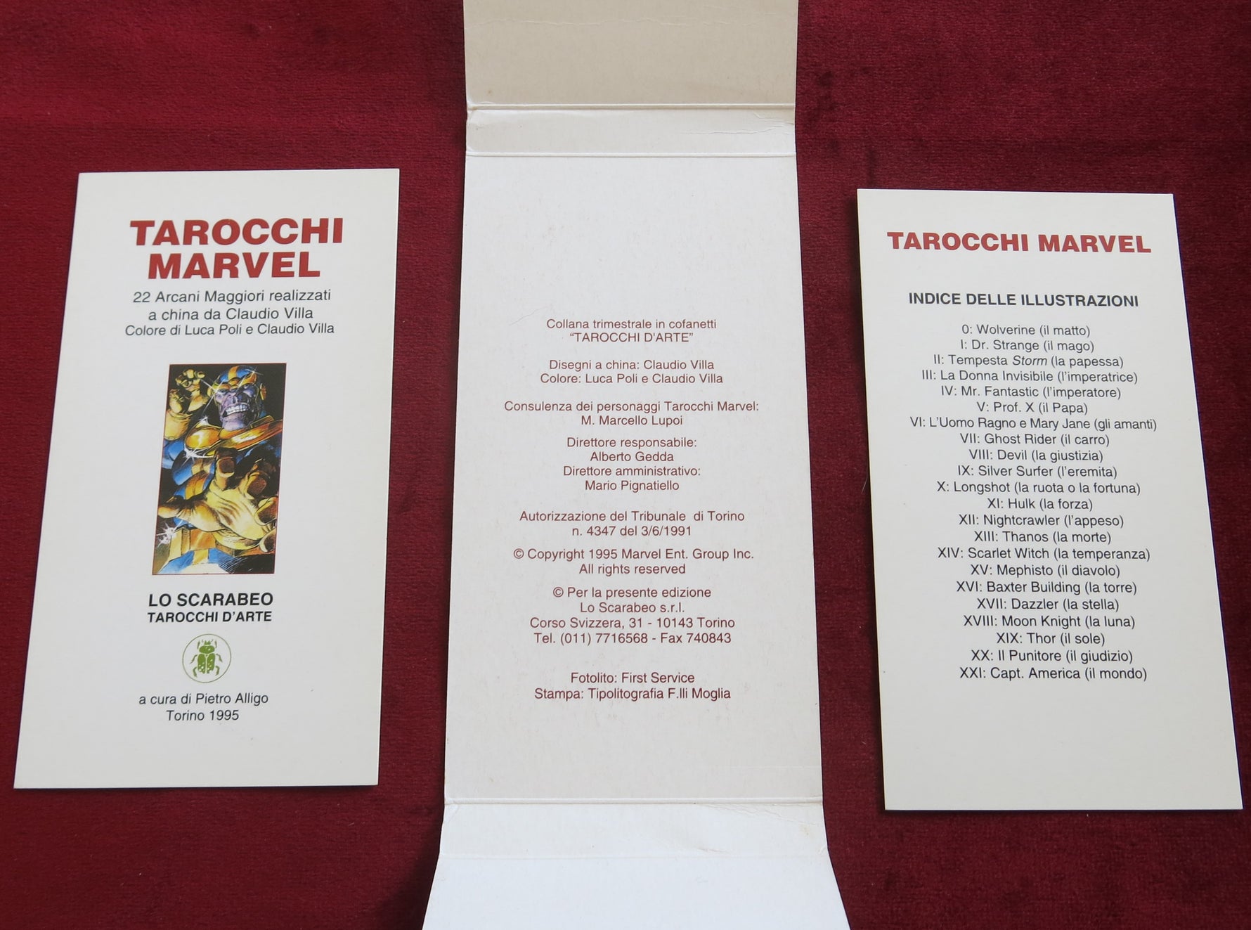 Tarocchi Marvel – Rare 1995 Lo Scarabeo Deck | Major Arcana Comic Art Tarot
