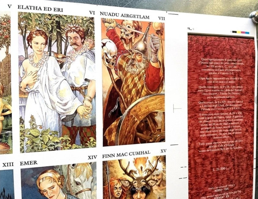 Tarocchi Celtici – Original 1994 Uncut Sheet Poster – Giacinto Gaudenzi – Lo Scarabeo