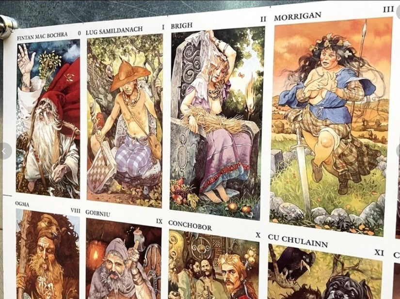 Tarocchi Celtici – Original 1994 Uncut Sheet Poster – Giacinto Gaudenzi – Lo Scarabeo