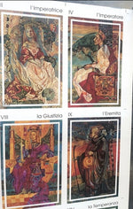 Rare Glass Tarot Factory Printing Sheet – 1990 Original Uncut Tarot Poster