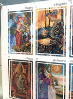 Rare Glass Tarot Factory Printing Sheet – 1990 Original Uncut Tarot Poster
