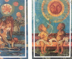 Rare Glass Tarot Factory Printing Sheet – 1990 Original Uncut Tarot Poster