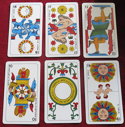 Tarocco Piemontese – Dal Negro Treviso – 1960s Vintage Italian Tarot – 78 Carte Plastificate Telate