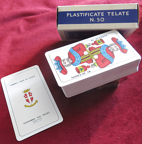 Tarocco Piemontese – Dal Negro Treviso – 1960s Vintage Italian Tarot – 78 Carte Plastificate Telate