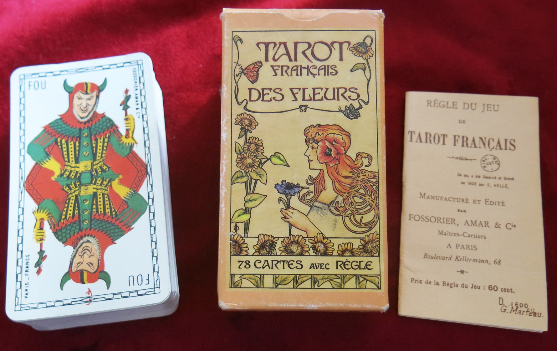 French Flower Tarot – Rare Re-Issue by Fossorier, Amar & Cie 80s - Tarot Français Des Fleurs