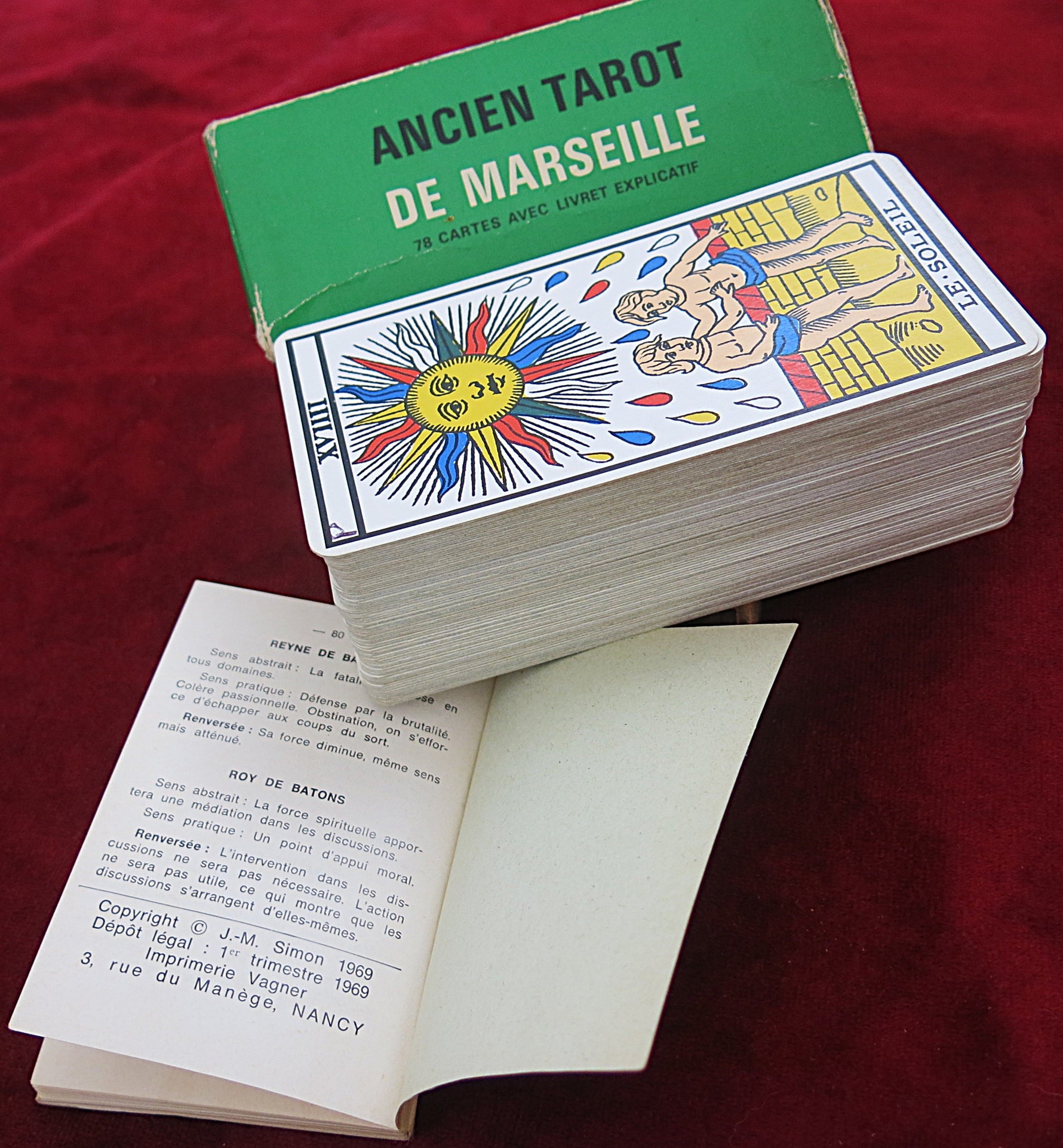 1969 Ancien Tarot De Marseille - Boite Verte Grimaud