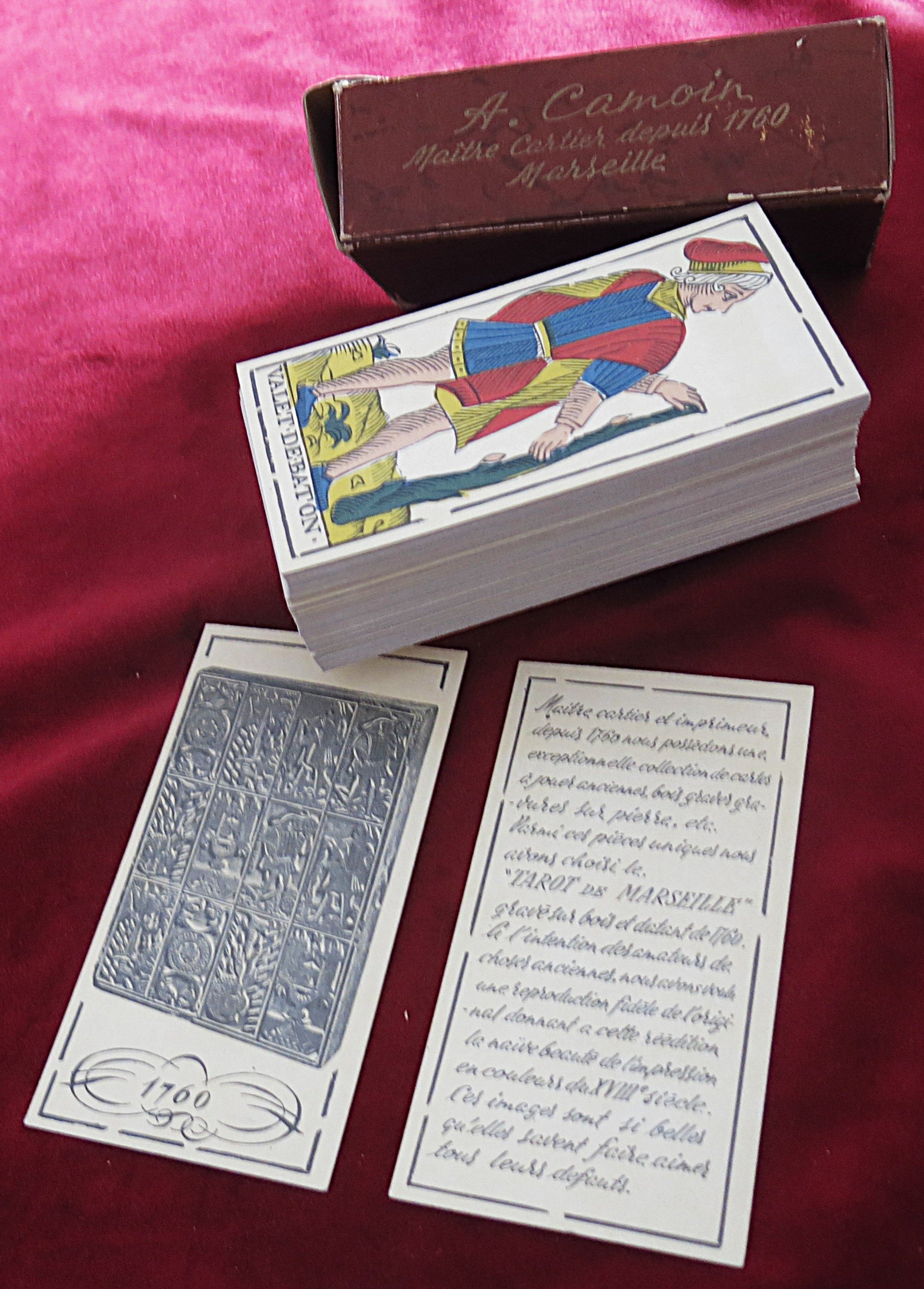 Authentic 1960 Camoin Reprint of the 1760 Nicolas Conver Tarot de Marseille